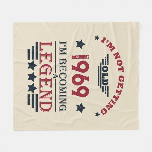 Gepersonaliseerd 55ste verjaardagsfeest fleece deken (Voorkant (Horizontaal))