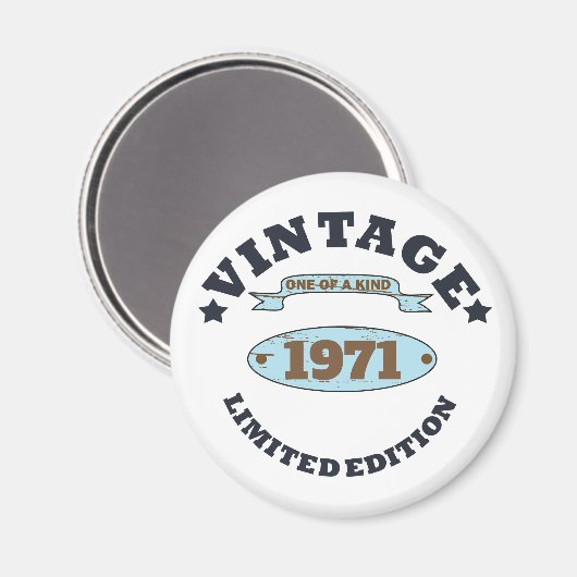 Gepersonaliseerd 55ste verjaardagsfeest magneet (Voorkant / Achterkant)