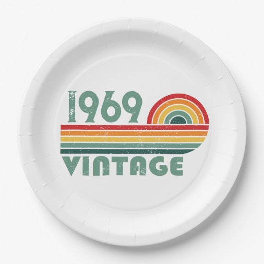 Gepersonaliseerd  55ste verjaardagsfeest papieren bordje (Voorkant)