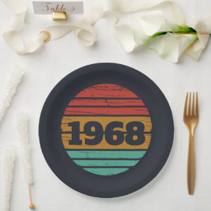 Gepersonaliseerd  55ste verjaardagsfeest papieren bordje