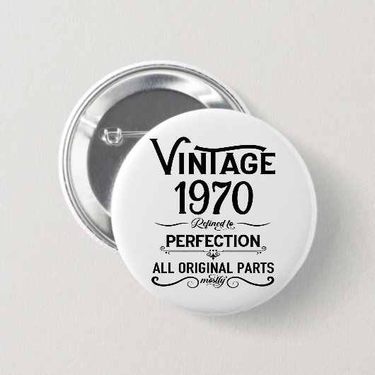 Gepersonaliseerd  55ste verjaardagsfeest ronde button 5,7 cm (Voorkant /achterkant)