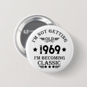 Gepersonaliseerd 55ste verjaardagsfeest ronde button 5,7 cm (Voorkant /achterkant)