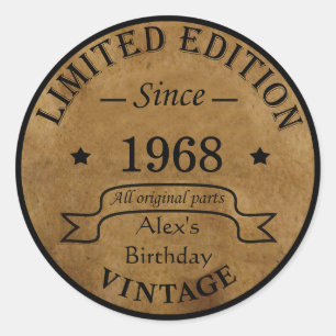 Gepersonaliseerd 55ste verjaardagsfeest ronde sticker