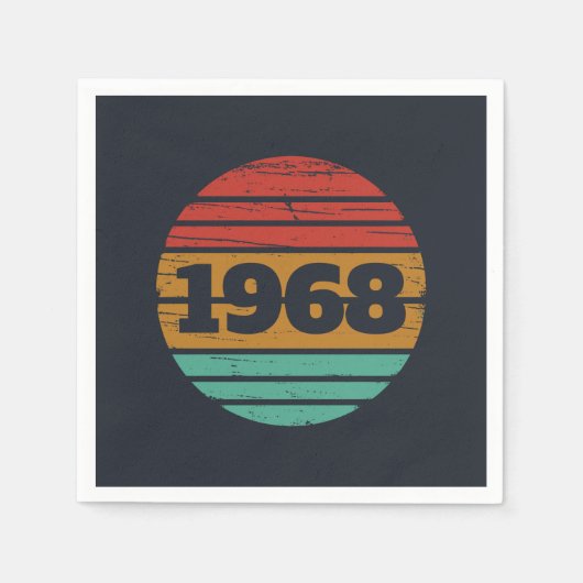 Gepersonaliseerd  55ste verjaardagsfeest servet (Voorkant)