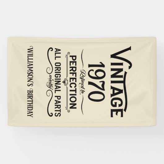 Gepersonaliseerd  55ste verjaardagsfeest spandoek (Horizontaal)