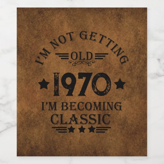 Gepersonaliseerd 55ste verjaardagsfeest wijn etiket (Enkel label)