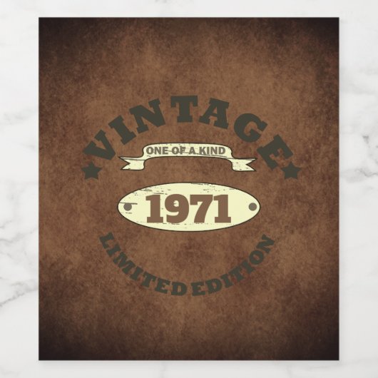 Gepersonaliseerd 55ste verjaardagsfeest wijn etiket (Enkel label)