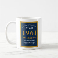 Gepersonaliseerd 60e verjaardag 1961 Elegant Blue