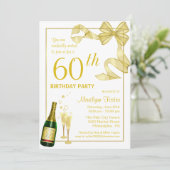 Gepersonaliseerd 60e verjaardag van uitnodigingen (Staand voorkant)