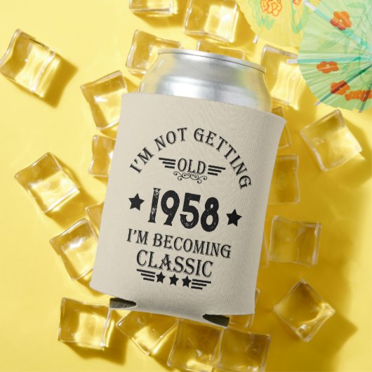 Gepersonaliseerd  65ste verjaardagsfeest blikjeskoeler (Insitu Zomer)