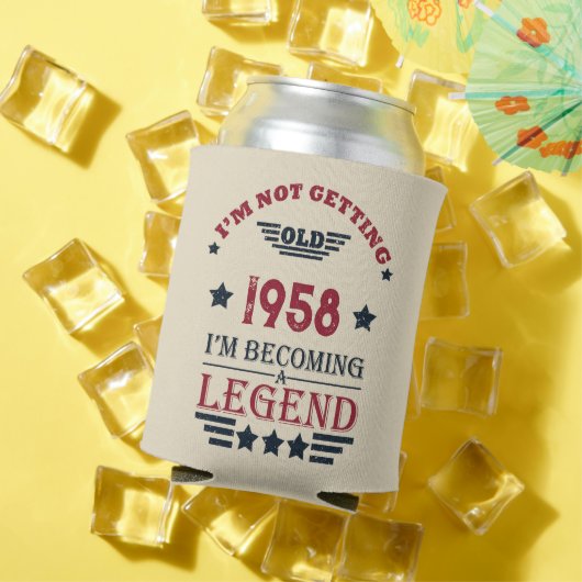 Gepersonaliseerd  65ste verjaardagsfeest blikjeskoeler (Insitu Zomer)