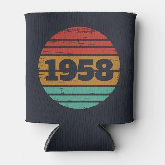 Gepersonaliseerd 65ste verjaardagsfeest blikjeskoeler (Voorkant)