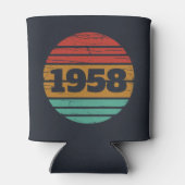 Gepersonaliseerd 65ste verjaardagsfeest blikjeskoeler (Achterkant)