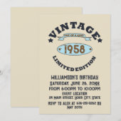 Gepersonaliseerd 65ste verjaardagsfeest kaart (Voorkant / Achterkant)