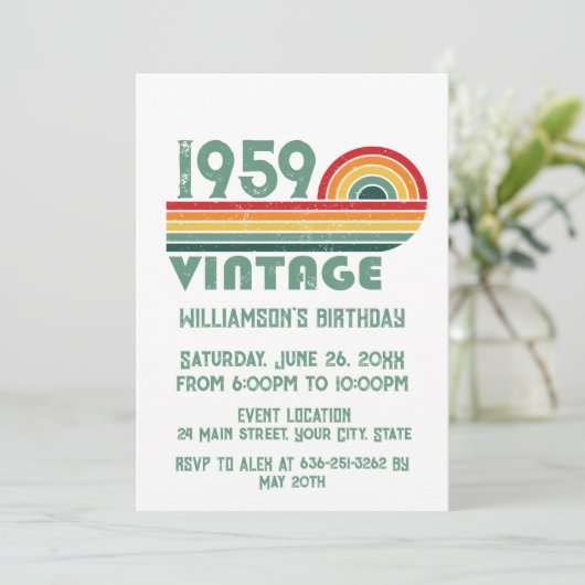 Gepersonaliseerd 65ste verjaardagsfeest kaart (Staand voorkant)