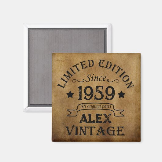 Gepersonaliseerd  65ste verjaardagsfeest magneet (Voorkant / Achterkant)