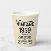 Gepersonaliseerd  65ste verjaardagsfeest papieren bekers (Voorkant)