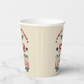 Gepersonaliseerd  65ste verjaardagsfeest papieren bekers (Rechts)