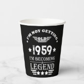 Gepersonaliseerd 65ste verjaardagsfeest papieren bekers (Achterkant)