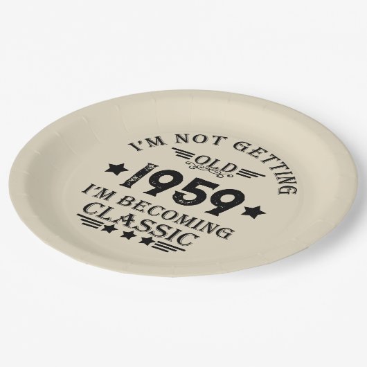 Gepersonaliseerd 65ste verjaardagsfeest papieren bordje (Gekanteld)