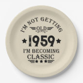 Gepersonaliseerd 65ste verjaardagsfeest papieren bordje (Voorkant)