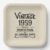 Gepersonaliseerd  65ste verjaardagsfeest papieren bordje (Voorkant)