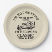 Gepersonaliseerd 65ste verjaardagsfeest papieren bordje (Voorkant)