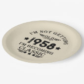 Gepersonaliseerd  65ste verjaardagsfeest papieren bordje (Gekanteld)