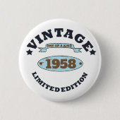 Gepersonaliseerd  65ste verjaardagsfeest ronde button 5,7 cm (Voorkant)