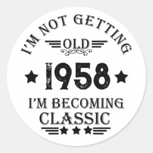 Gepersonaliseerd 65ste verjaardagsfeest ronde sticker