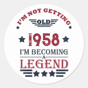 Gepersonaliseerd 65ste verjaardagsfeest ronde sticker