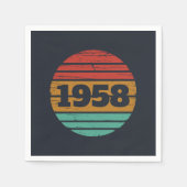 Gepersonaliseerd 65ste verjaardagsfeest servet (Voorkant)