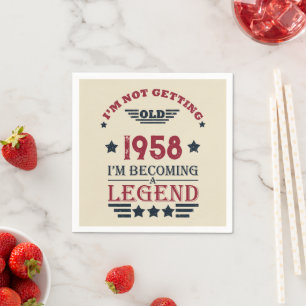 Gepersonaliseerd  65ste verjaardagsfeest servet