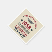 Gepersonaliseerd 65ste verjaardagsfeest servet (Hoek)