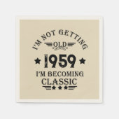 Gepersonaliseerd 65ste verjaardagsfeest servet (Voorkant)