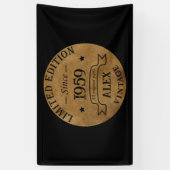 Gepersonaliseerd 65ste verjaardagsfeest spandoek (Verticaal)