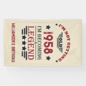 Gepersonaliseerd  65ste verjaardagsfeest spandoek (Horizontaal)