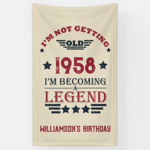 Gepersonaliseerd 65ste verjaardagsfeest spandoek