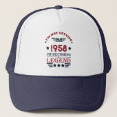 Gepersonaliseerd  65ste verjaardagsfeest trucker pet (Voorkant)