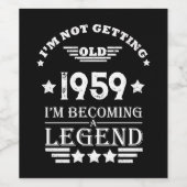 Gepersonaliseerd  65ste verjaardagsfeest wijn etiket (Enkel label)