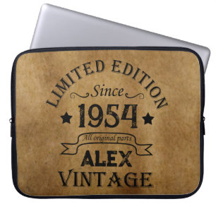 Gepersonaliseerd 70-jarig 70-jarig verjaardagsfee laptop sleeve