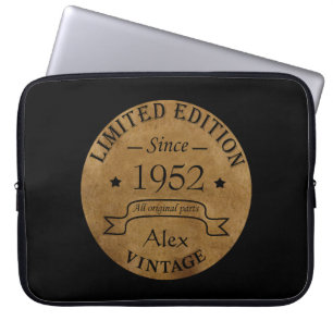 Gepersonaliseerd 70-jarig 70-jarig verjaardagsfee laptop sleeve