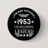 Gepersonaliseerd 70-jarig 70-jarig verjaardagsfee ronde button 5,7 cm (Voorkant)
