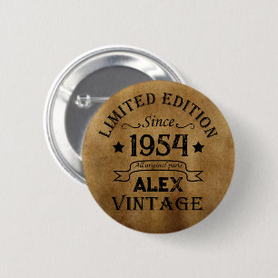 Gepersonaliseerd 70-jarig 70-jarig verjaardagsfee ronde button 5,7 cm
