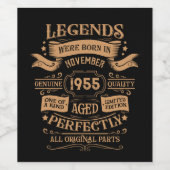 Gepersonaliseerd 70-jarig  70-jarig verjaardagsfee wijn etiket (Enkel label)