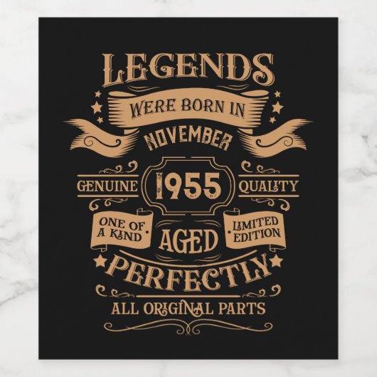 Gepersonaliseerd 70-jarig  70-jarig verjaardagsfee wijn etiket (Enkel label)