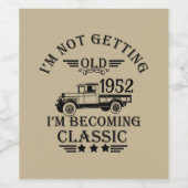 Gepersonaliseerd 70-jarig 70-jarig verjaardagsfee wijn etiket (Enkel label)