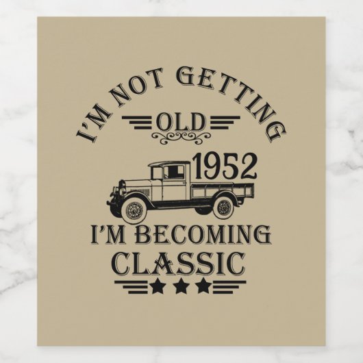 Gepersonaliseerd 70-jarig 70-jarig verjaardagsfee wijn etiket (Enkel label)