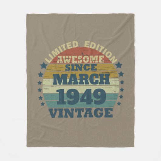 Gepersonaliseerd  75e verjaardagsfeest fleece deken (Voorkant)