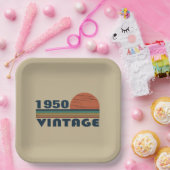 Gepersonaliseerd 75e verjaardagsfeest papieren bordje (Feest)